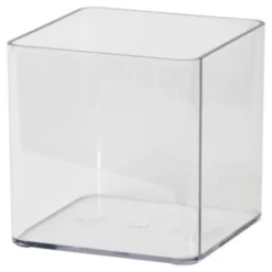 Wepa Vaso In Plastica Trasparente Quadrata 50ml 10 Pezzi